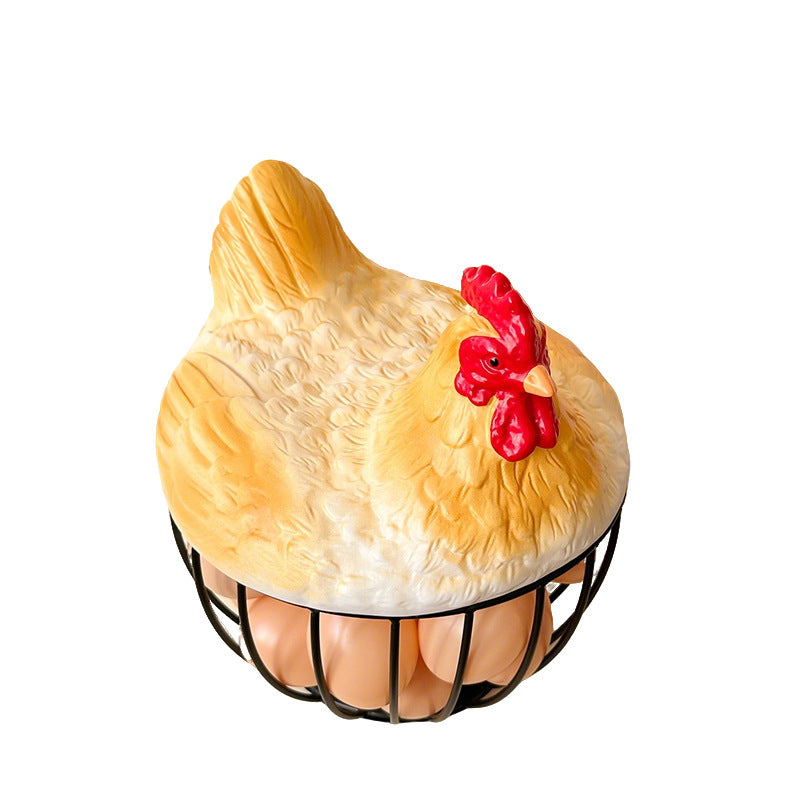 Metal basket Henne design, kitchen and decoration