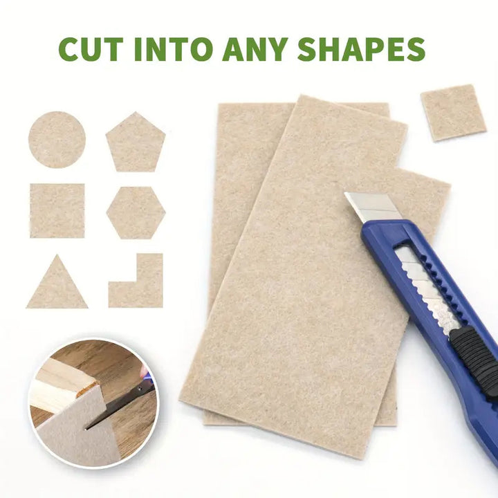 Self-adhesive furniture glides, various shapes