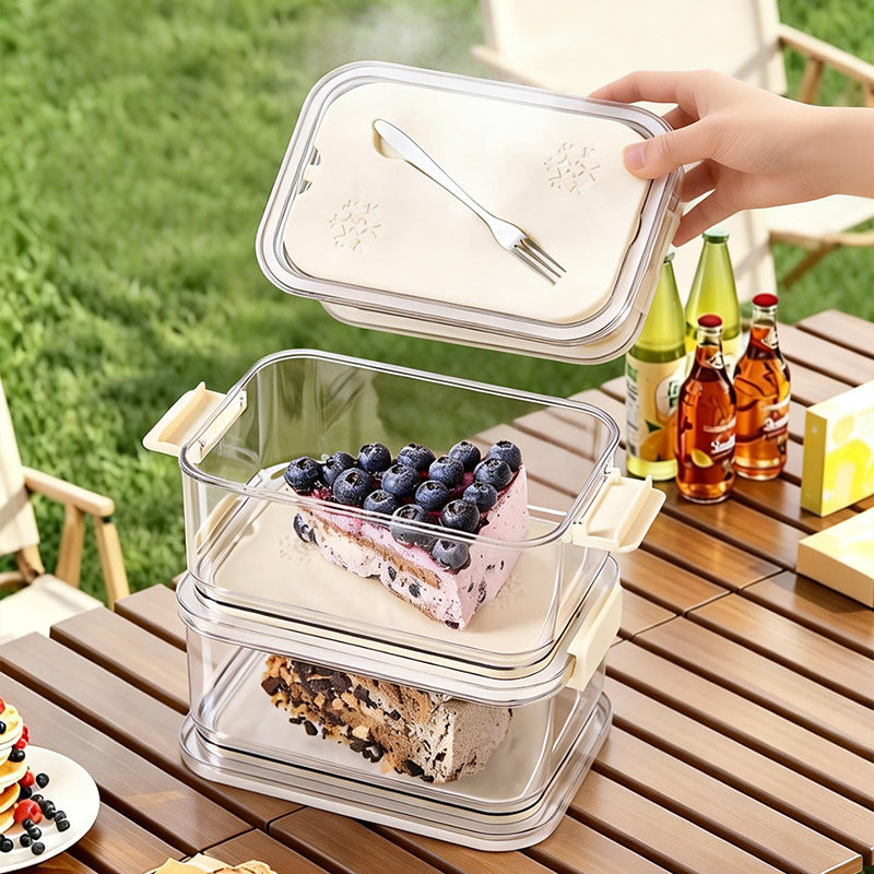Portable fresh-keeping box with handle and cooling pack