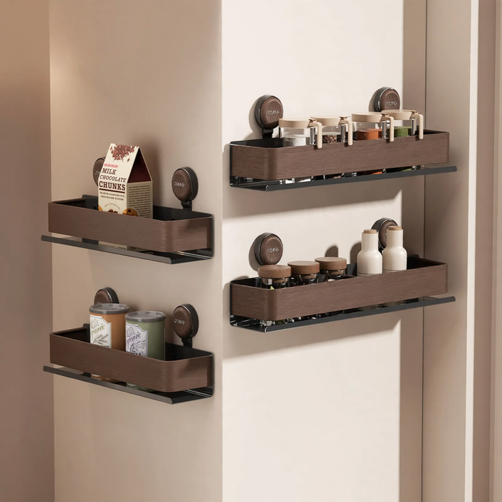 Suction Cup Wall Shelf for Kitchen, Plastic