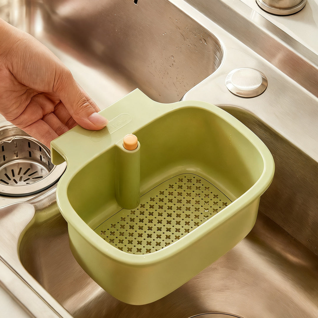 Sink strainer basket with pressure drainage