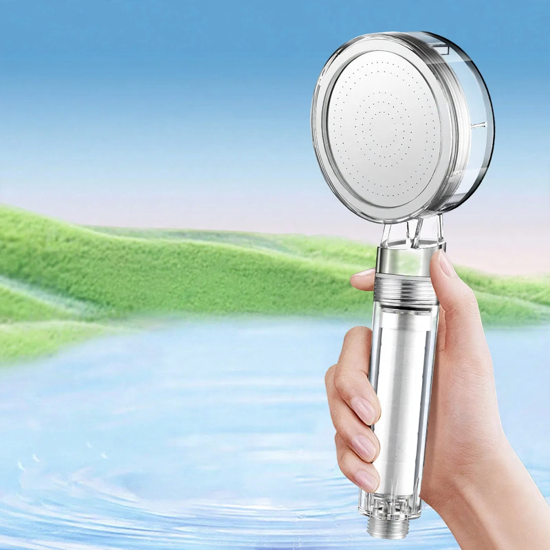 Shower head with filtration system and rain function