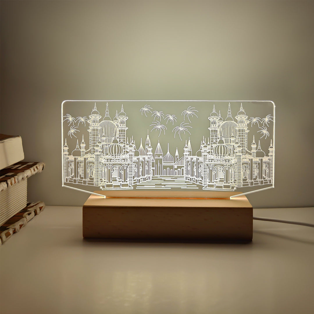 3D Architecture Night Light with Acrylic Screen