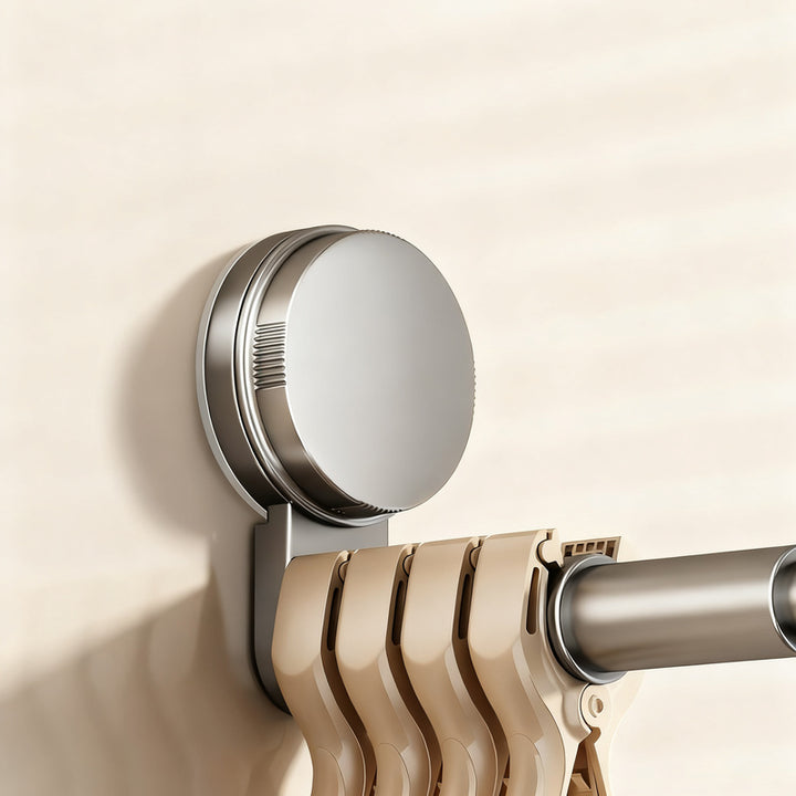 Extendable clothes rail, ABS, wall-mounted