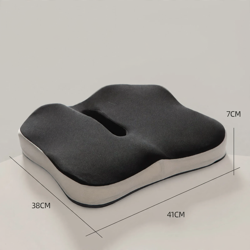 Ergonomic seat cushion made of memory foam, 41×38 cm