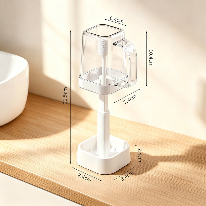 Toothbrush holder with adjustable height, modern design