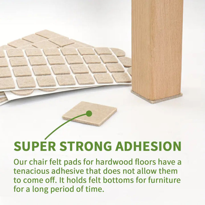Self-adhesive furniture glides, various shapes