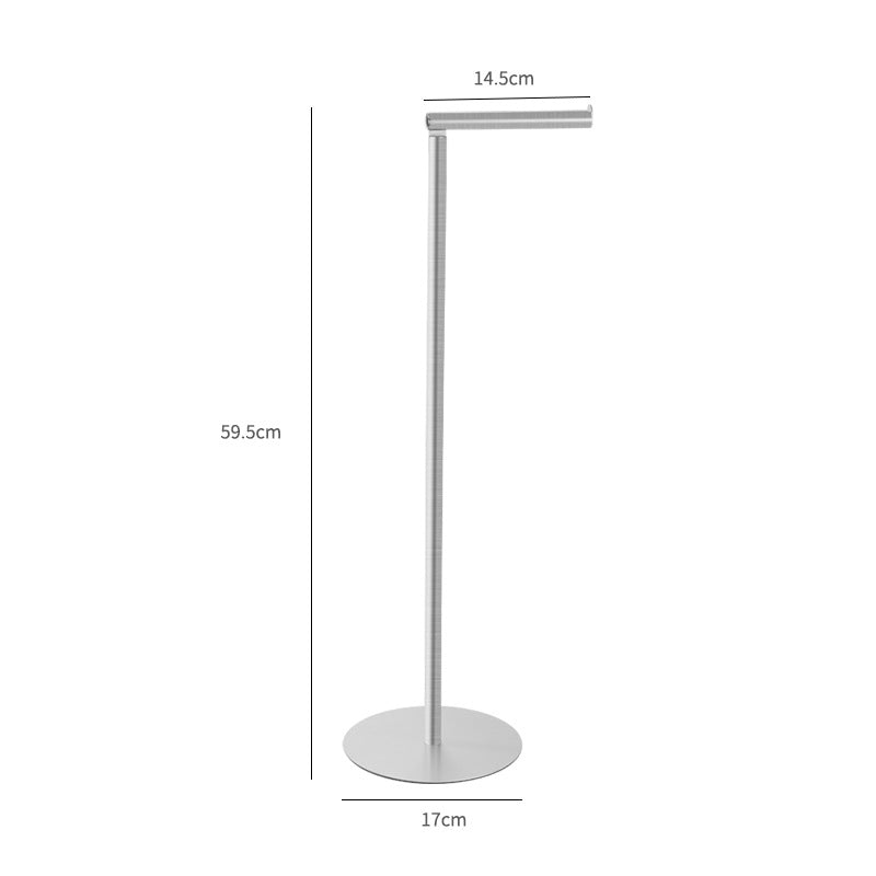 Standing paper roll holder made of stainless steel