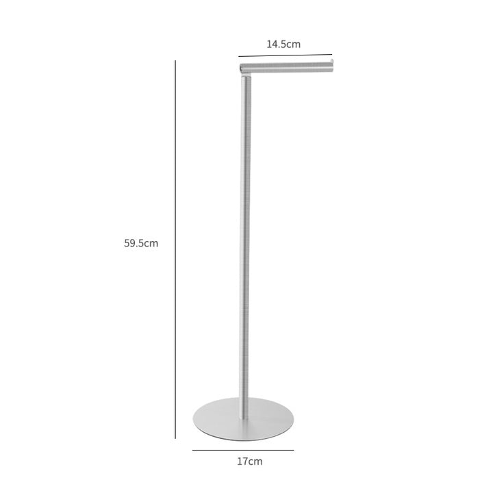 Standing paper roll holder made of stainless steel