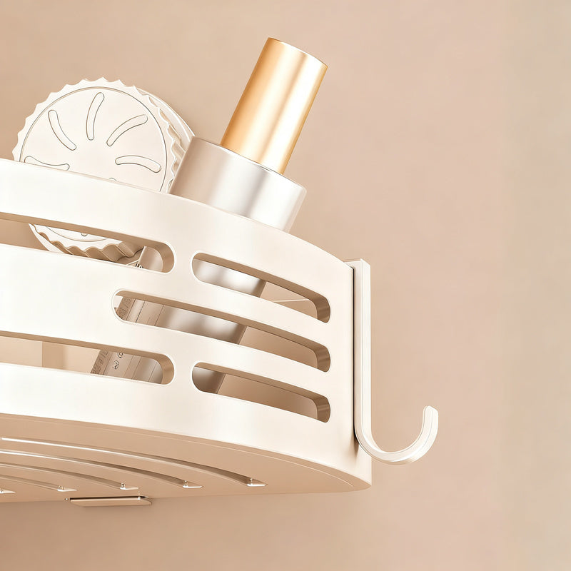 Triangle shelf with suction cup, ABS, for bathroom
