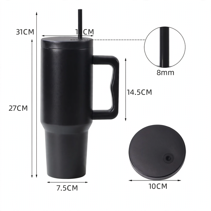 Insulated mug with handle, 30/40 oz