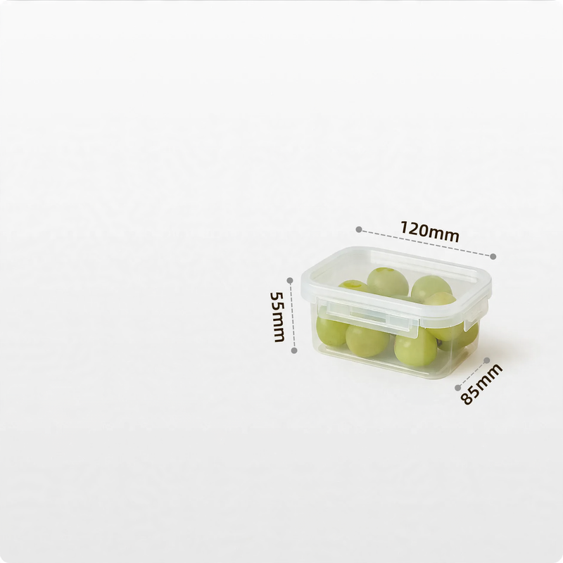 Plastic storage containers, 200–900 ml