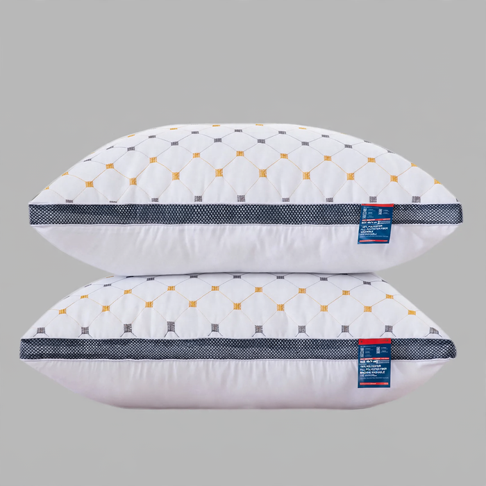 Quilted pillow with 7-hole fiber filling, 48×74 cm