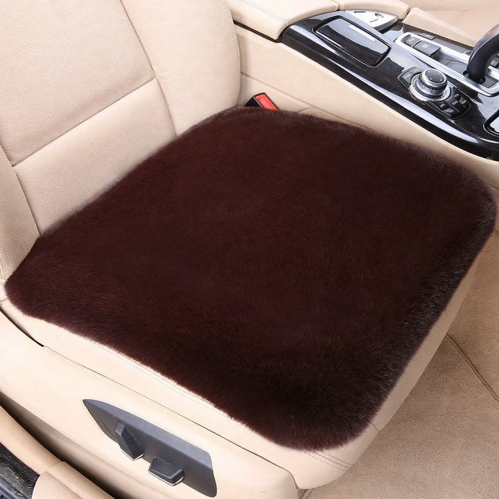 Plush car seat cushion, winter version