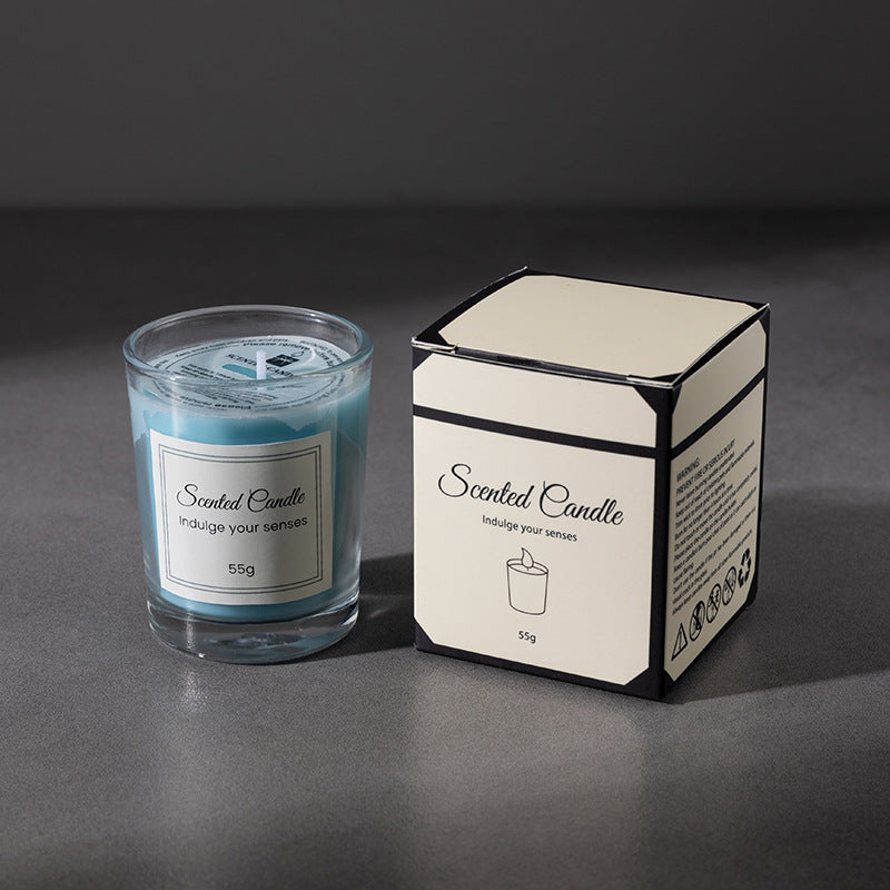 Scented candle in cup shape, soy wax