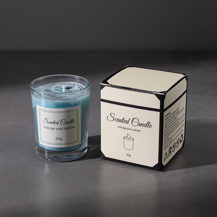 Scented candle in cup shape, soy wax