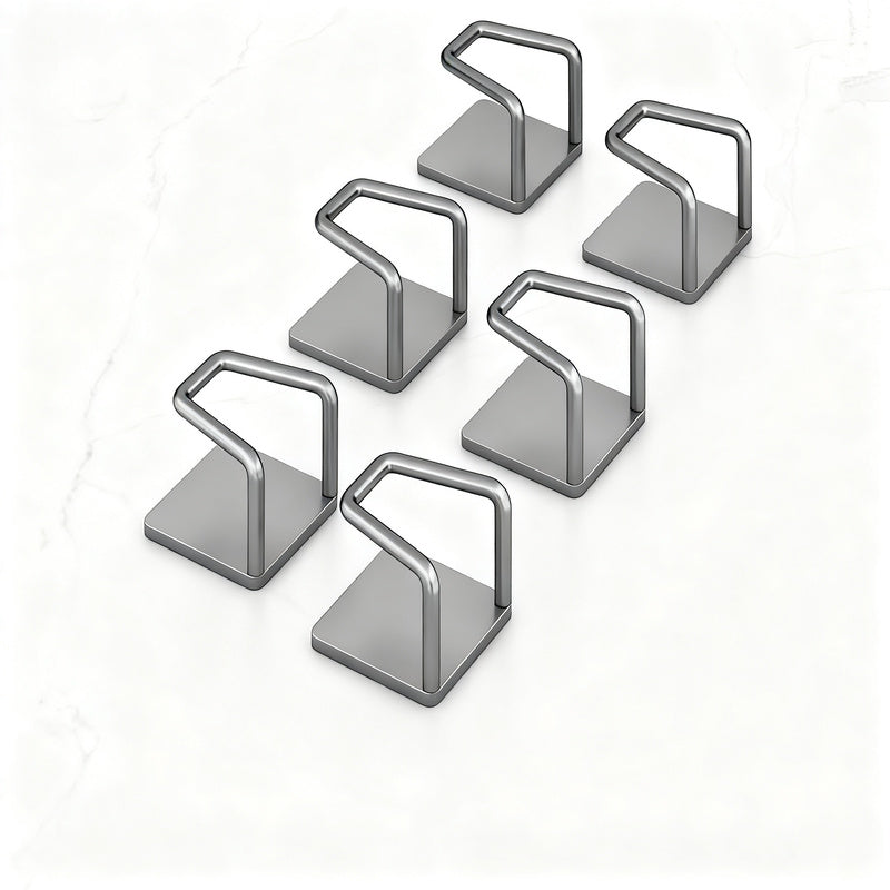 Stainless steel hooks for under-cabinet, no drilling