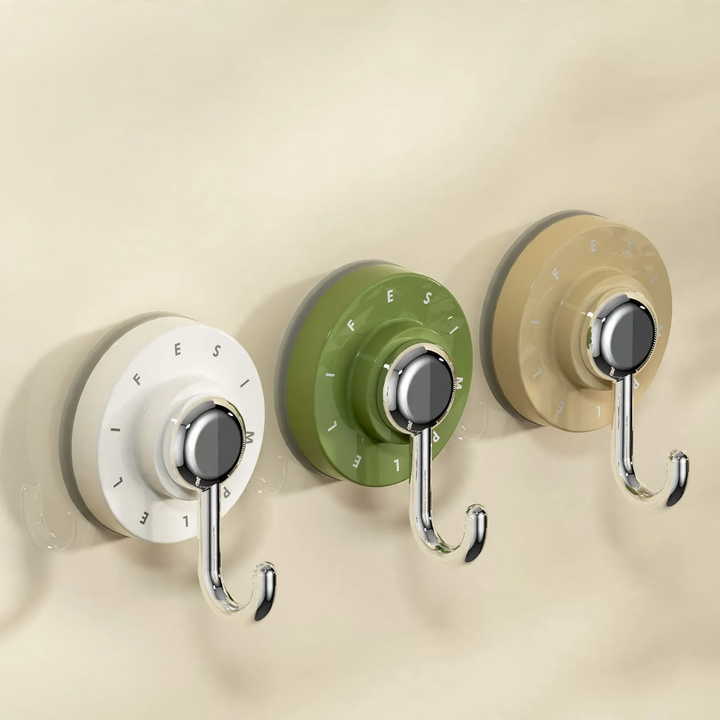 Suction cup hooks, set of 4, plastic