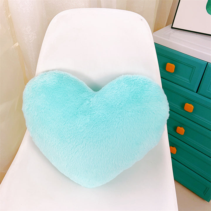 Heart pillow made of plush, heart shape