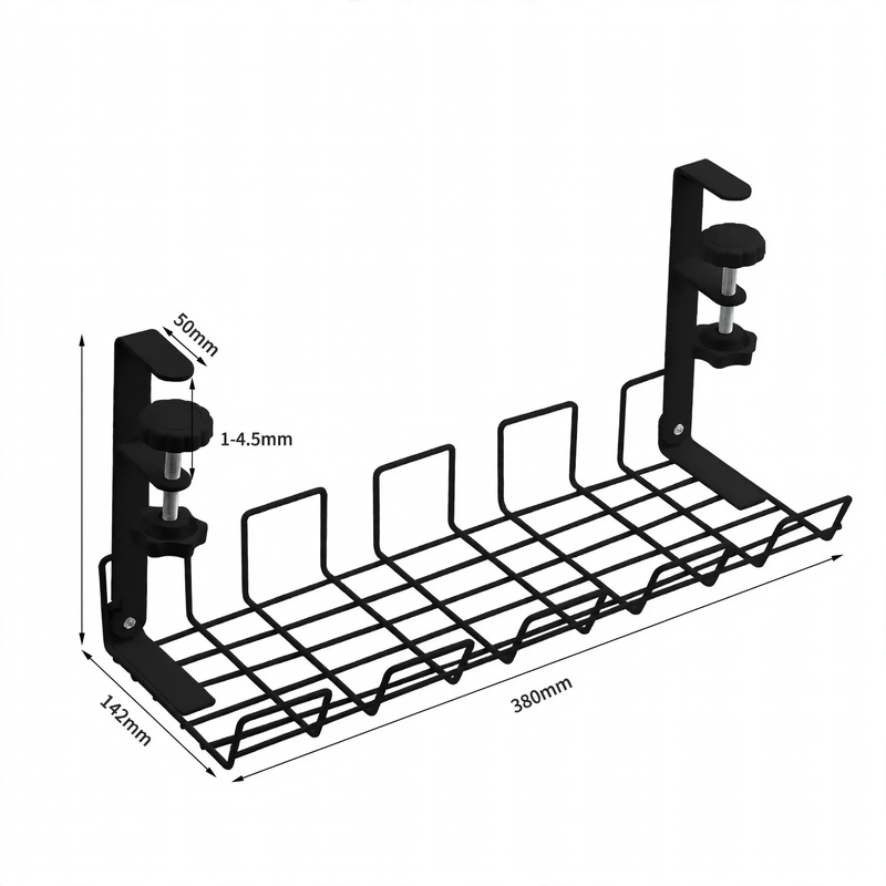 Cable duct for desk, PVC, no assembly