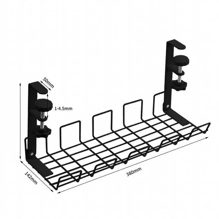 Cable duct for desk, PVC, no assembly