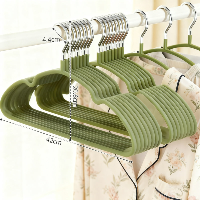 Wide plastic hangers, non-slip, set of 10 or 20
