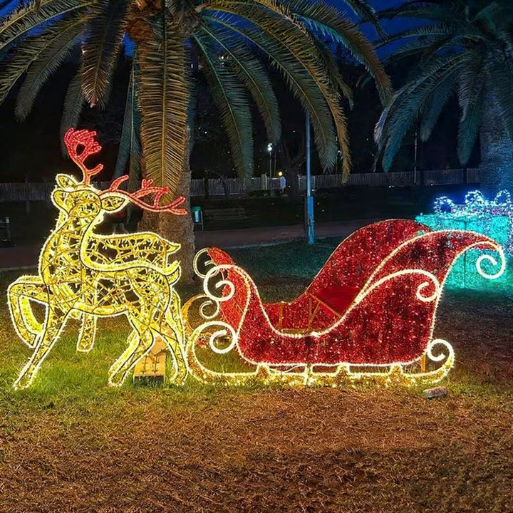 LED-Reindeer-Light with Sleigh