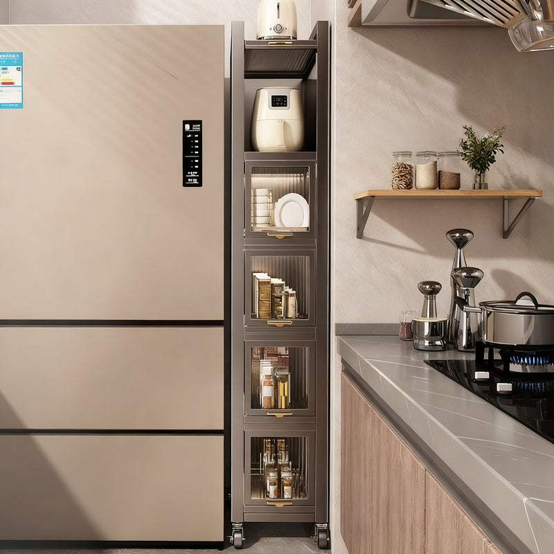 Narrow drawer cabinet for niches and gaps