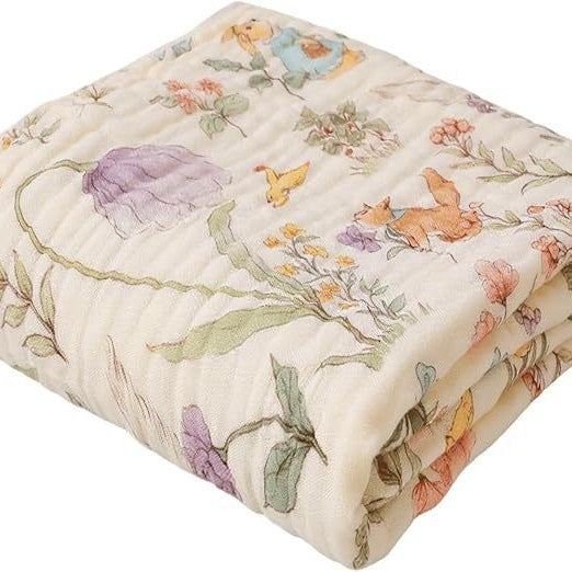 Cotton baby blanket, 6-layer, 103 x 103 cm