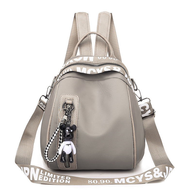 Cotton backpack for women, versatile, streetwear style