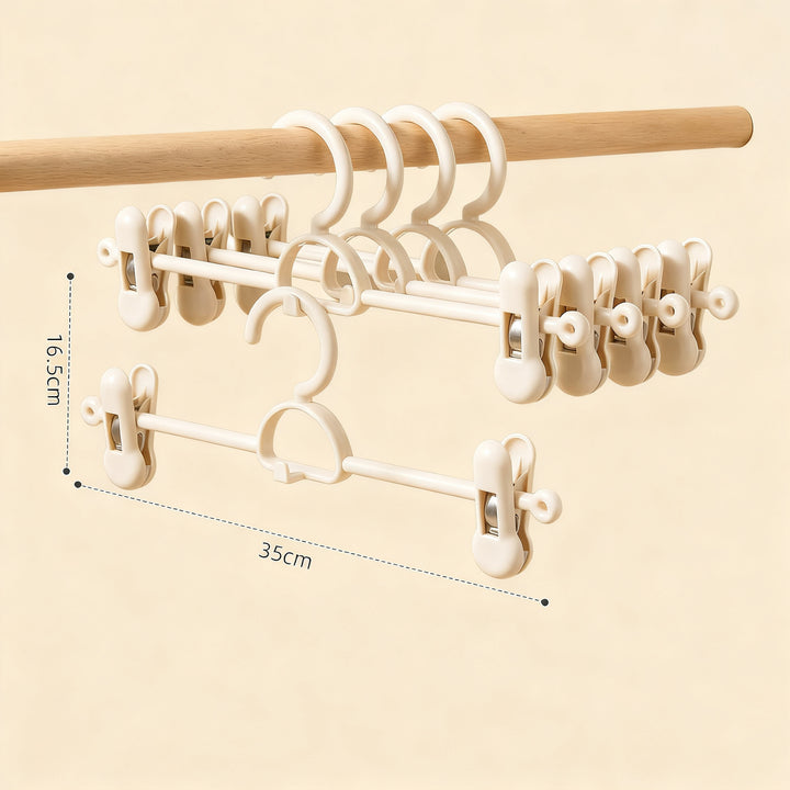 Pants hanger with slip protection, stackable