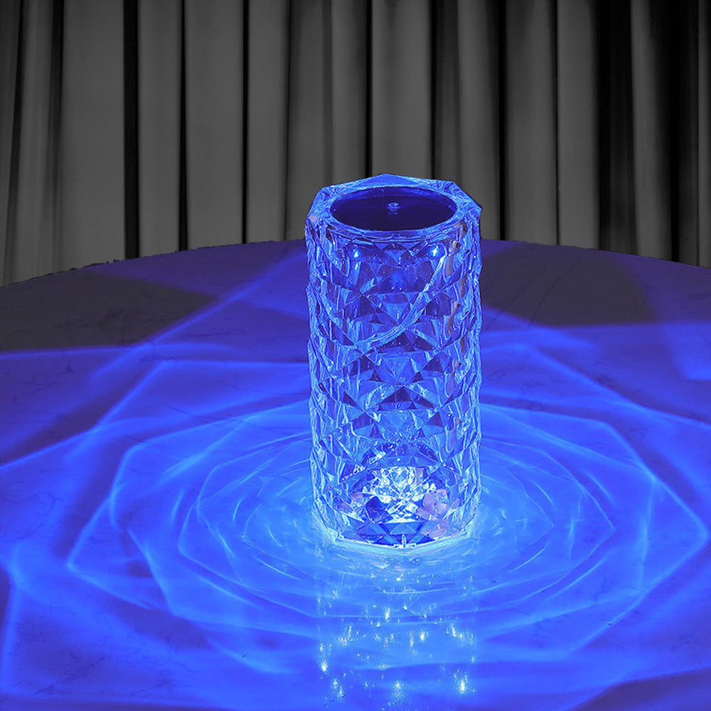 Crystal table lamp, 16 colors, remote control