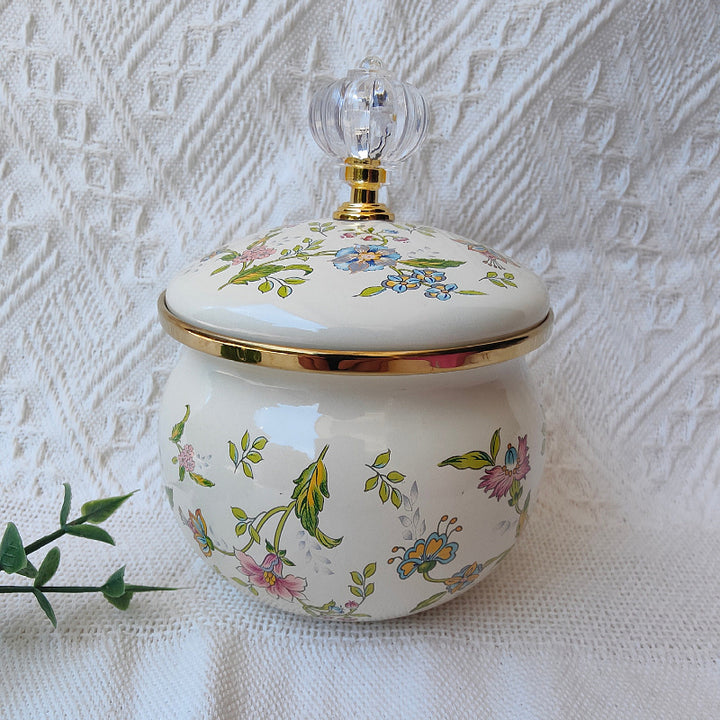 Enamelled spice box with lid, 301–500 ml