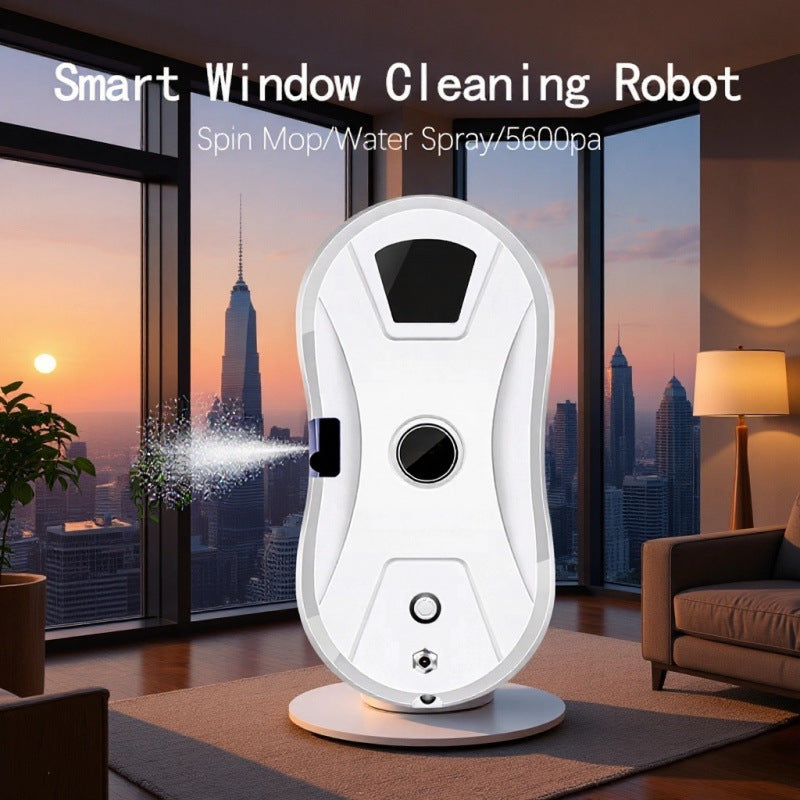 Window cleaning robot with spray function