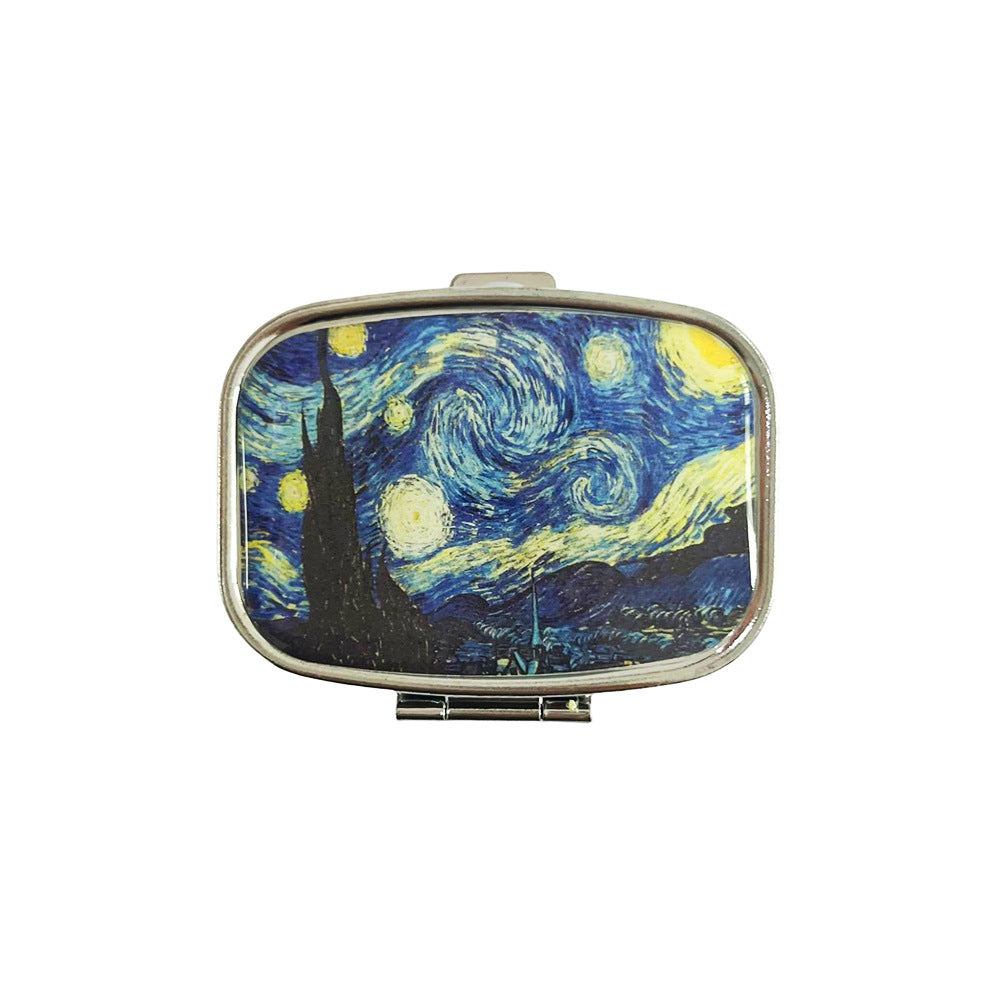 Pill organizer with compartments, portable