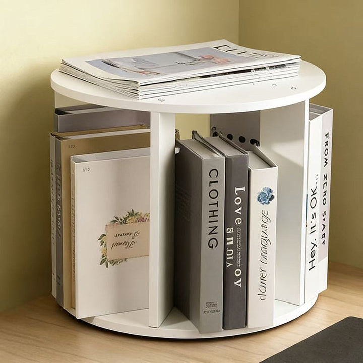 Rotatable table book shelf, 360°