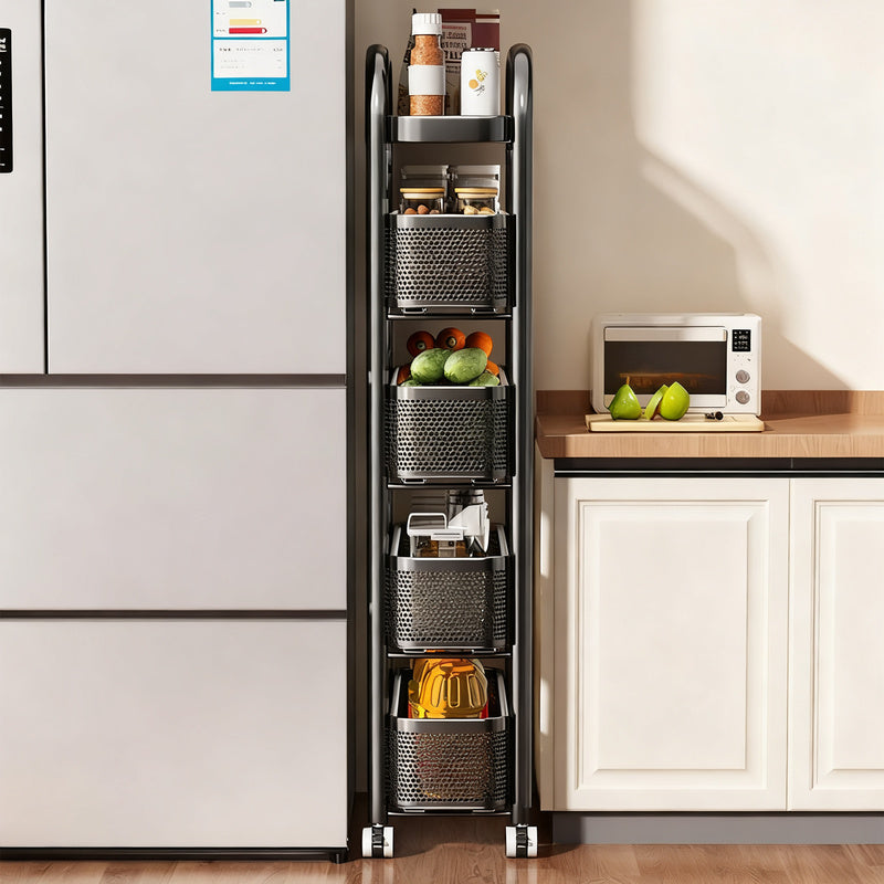 Narrow drawer organizer for kitchen and bathroom