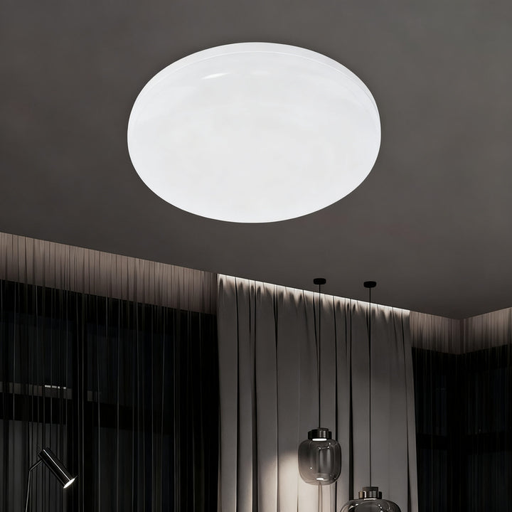 LED ceiling light round, modern, for damp rooms