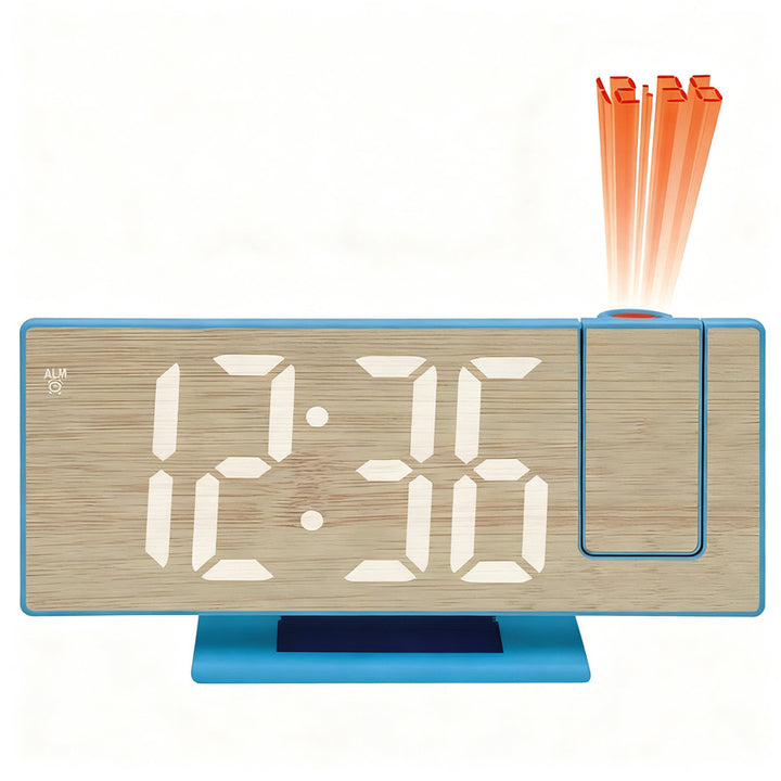 LED projection clock with light sensor