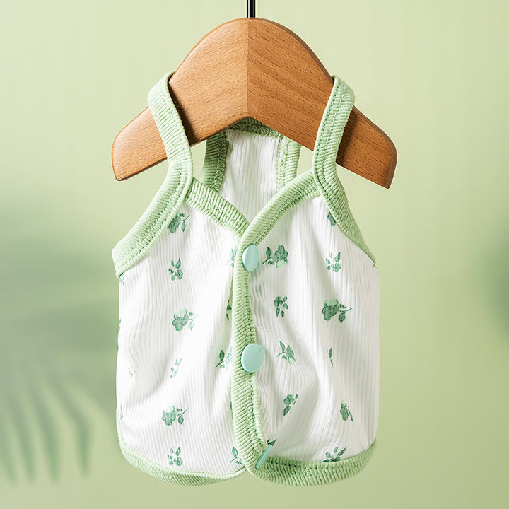 Summer strap dress for cats and small dogs, cotton