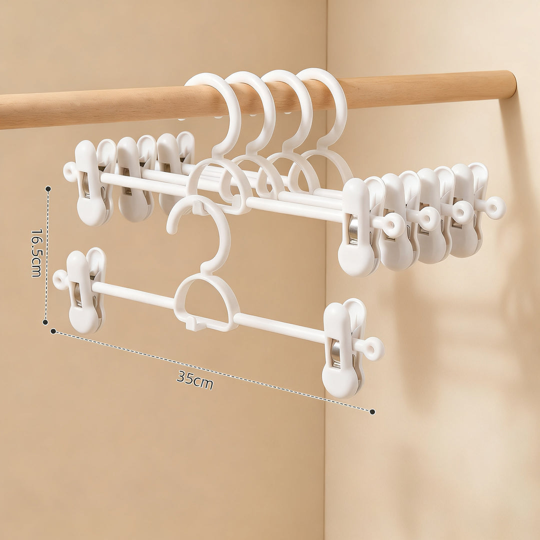 Pants hanger with slip protection, stackable