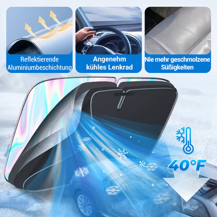 Laser-reflective windshield | Sleek design, quick setup, compact folding | Stornfield
