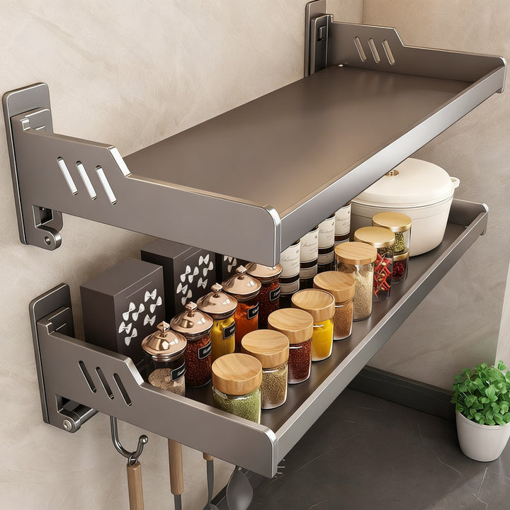 Stainless steel wall shelf for kitchen, 20–60 cm wide