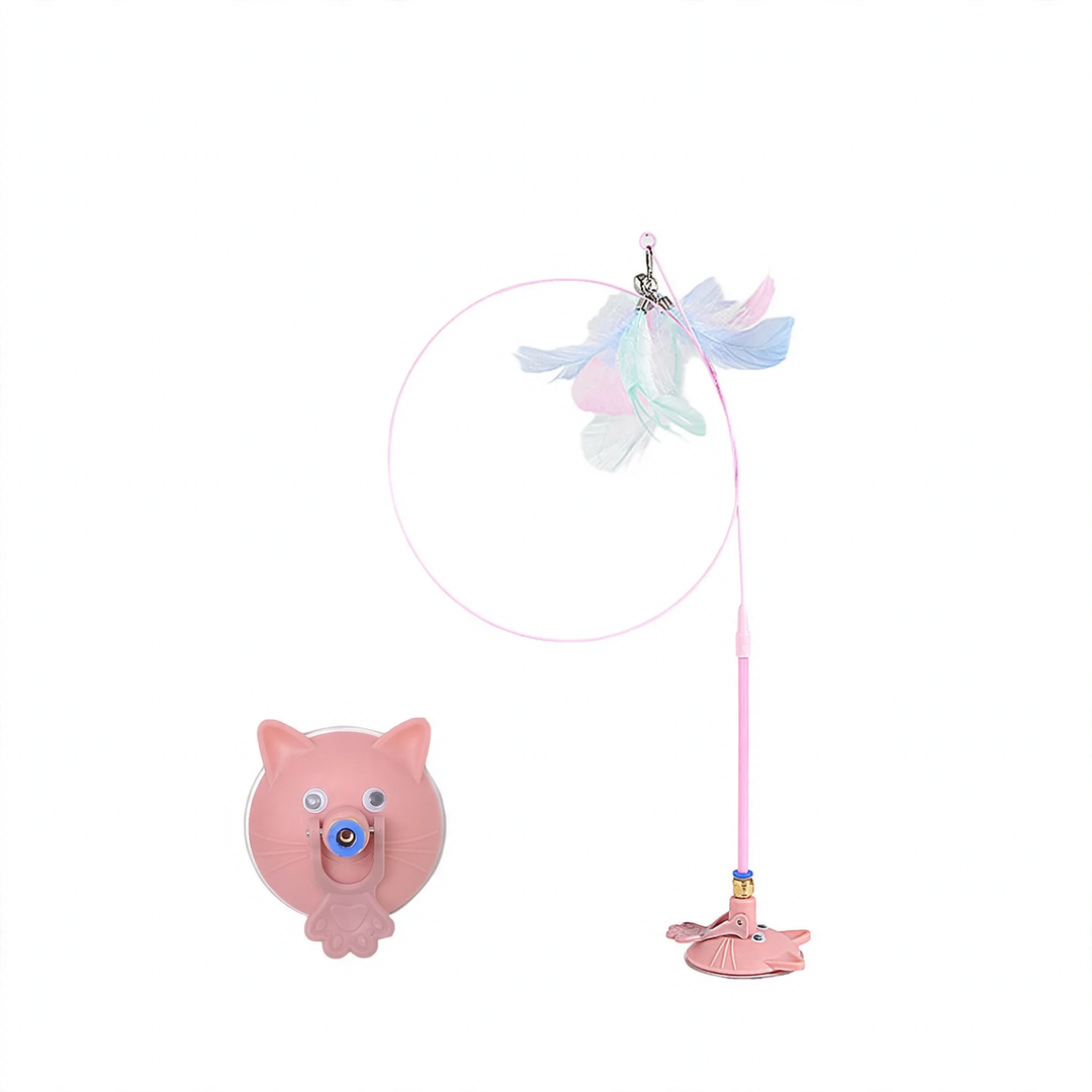 Cat toy with feathers and bell