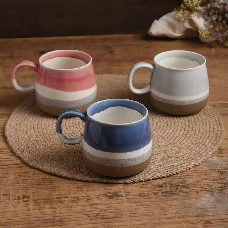 Coffee cup set, 4 pieces, 450 ml, ceramic