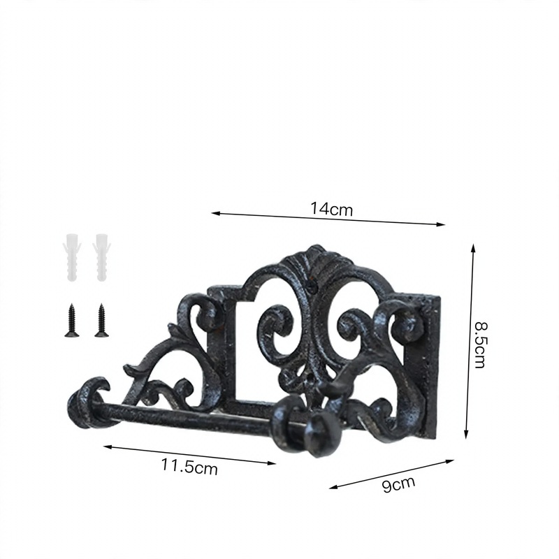 Cast Iron Towel Holder in Vintage Style