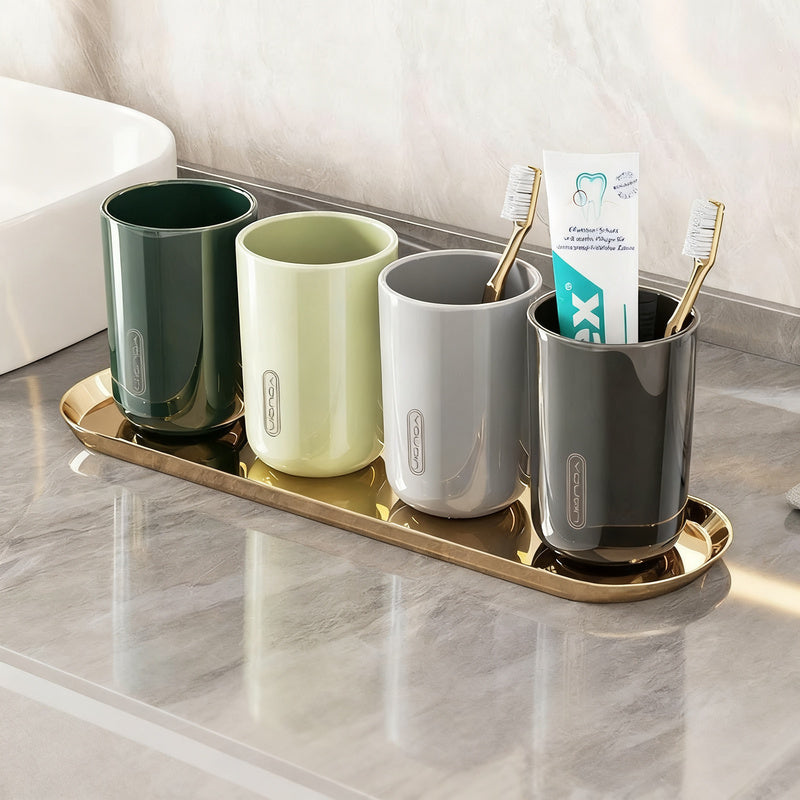 Portable toothbrush cup made of plastic