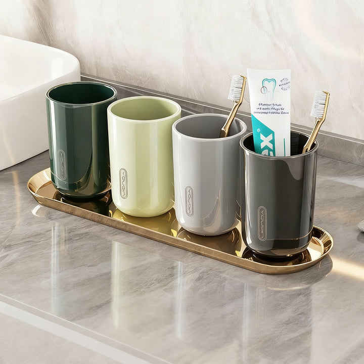Portable toothbrush cup made of plastic