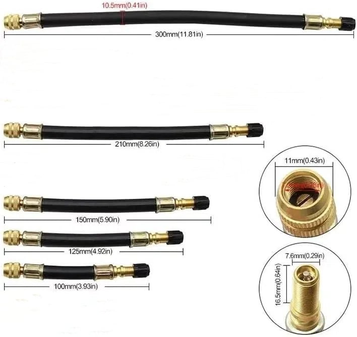 Flexible tire valve extensions | Universal fit, effortless access | Stornfield