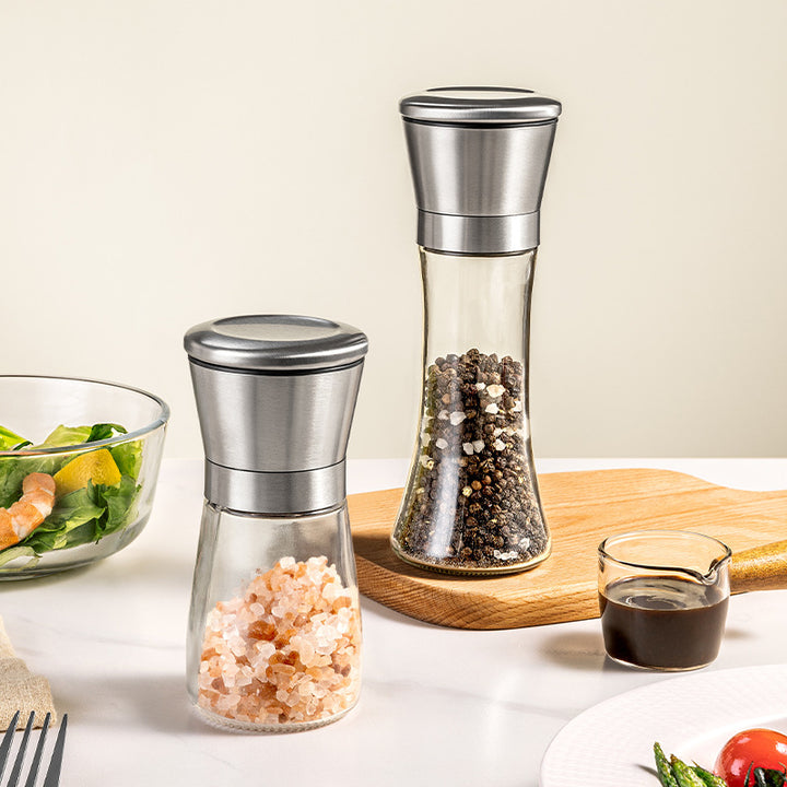 Manual grinder for spices, glass, modern